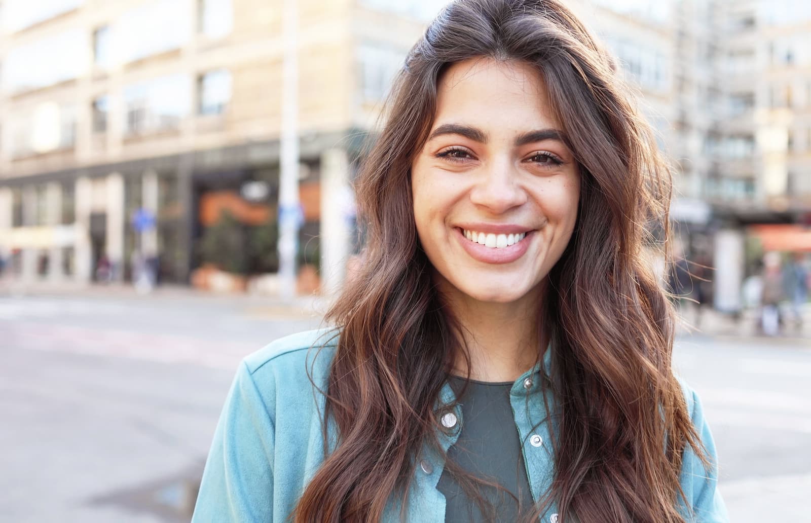 Woman after the dentist in St. Charles IL