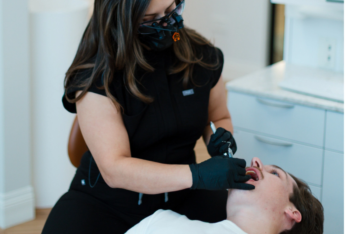 group of patients showing off their smiles after dental cleaning services from Smile Haven Dental Studio in St Charles IL
